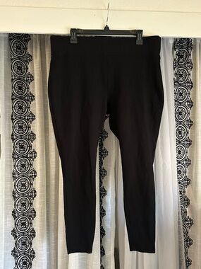 Black Ponte Formal Leggings With Pockets
